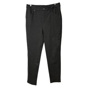 Chico's Brigitte So Slimming Pants Women 1R 8 Charcoal Gray Stretch Trousers‎